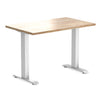 Desky fixed mini rubberwood in natural rubber with white legs 