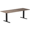 Desky zero melamine desk 2000mm natural walnut in black