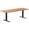 Desky zero melamine desk 2000mm prime oak in black