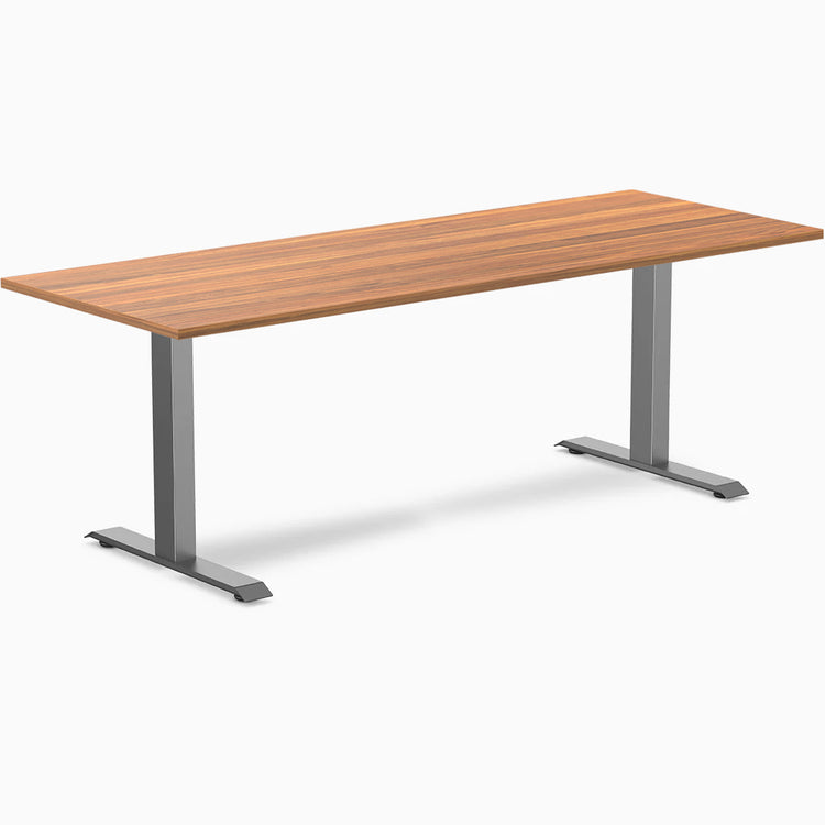 Desky zero melamine desk 2000mm prime oak in space grey