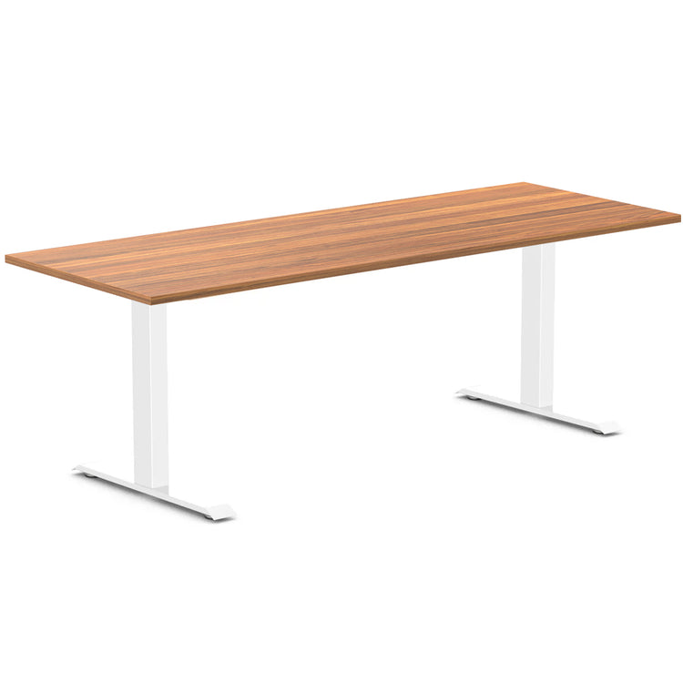 Desky zero melamine desk 2000mm prime oak in white