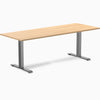 Desky zero melamine desk 2000mm sublime teak in space gray