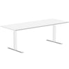 Desky zero melamine desk 2000mm melamine white with white legs