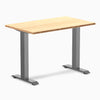 Desky zero mini fixed bamboo desk with space grey legs 1000mm