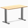 Desky zero mini fixed bamboo desk with space grey legs 1100mm