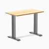 Desky zero mini fixed bamboo desk with space grey legs 900mm