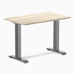 Desky Zero Mini Office Desk, Classic Oak desktop, Space Grey frame