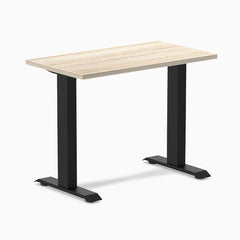 Desky Zero Mini Office Desk, Classic Oak desktop, Matte Black frame