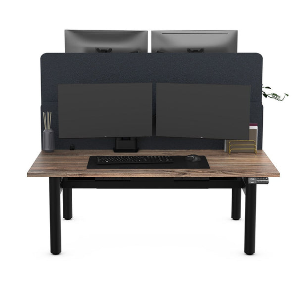 Desky Back to Back Round Leg workstation