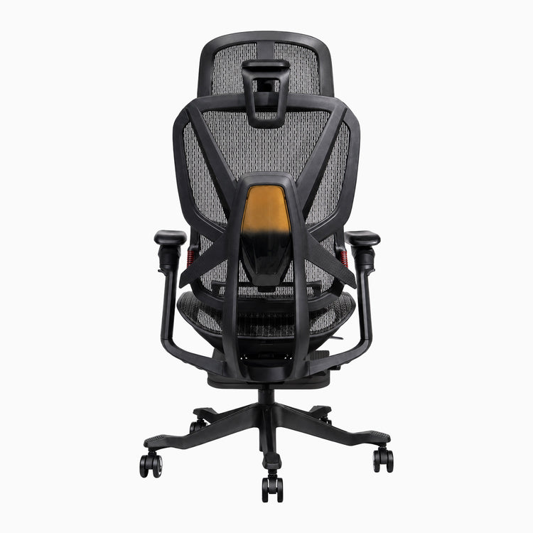 Desky contourra ergonomic office chair view from behind
