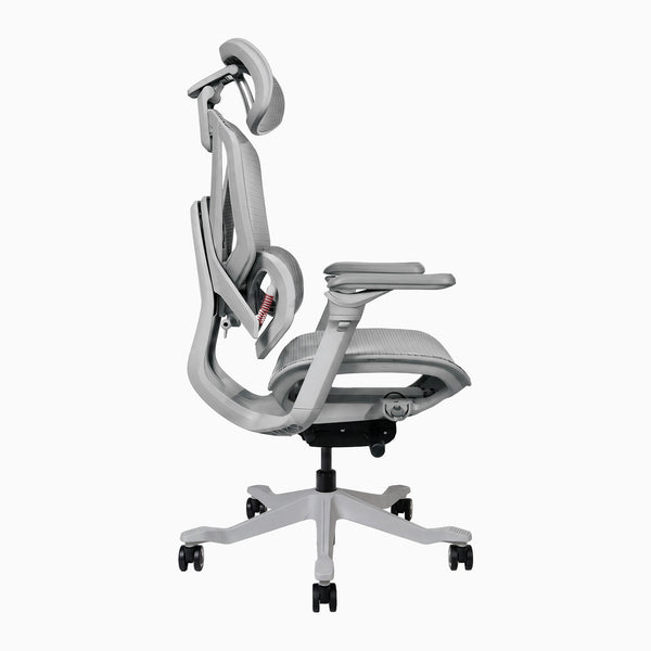 Desky contourra ergonomic office chair light grey color