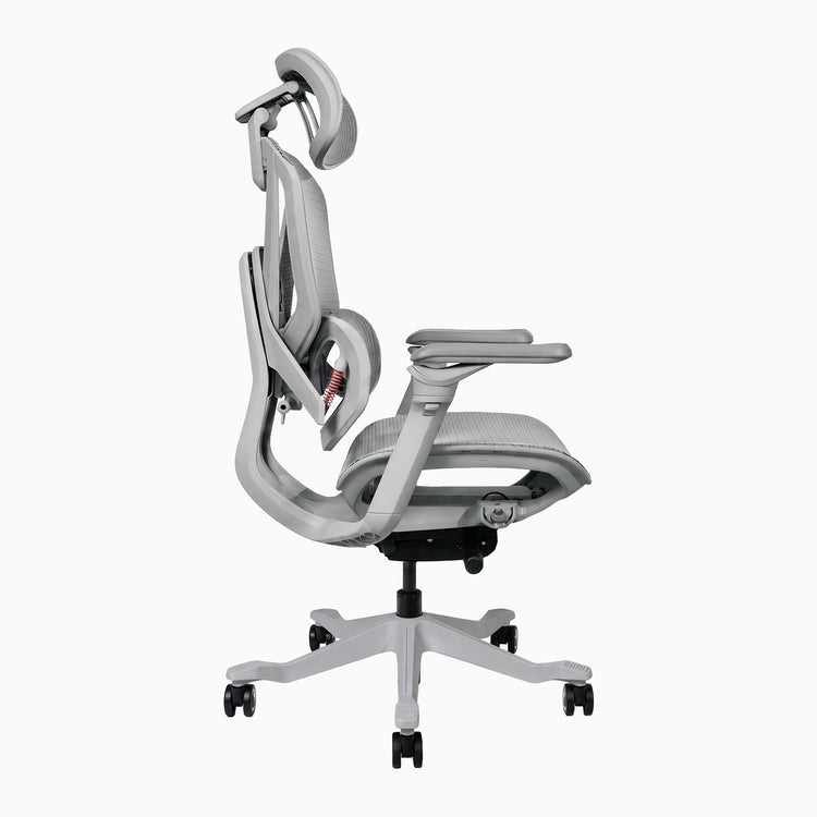 Desky contourra ergonomic office chair light grey color