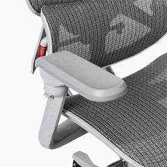 white contourra ergonomic chair with adjustable arms