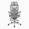 Desky contourra ergonomic office chair in white with foot rest