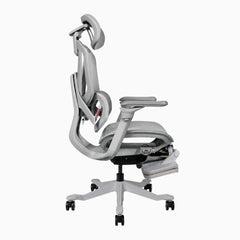 Desky contourra ergonomic office chair side view with foot rest