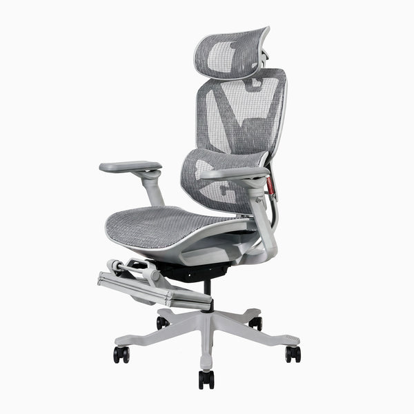 Desky contourra ergonomic office chair with foot rest