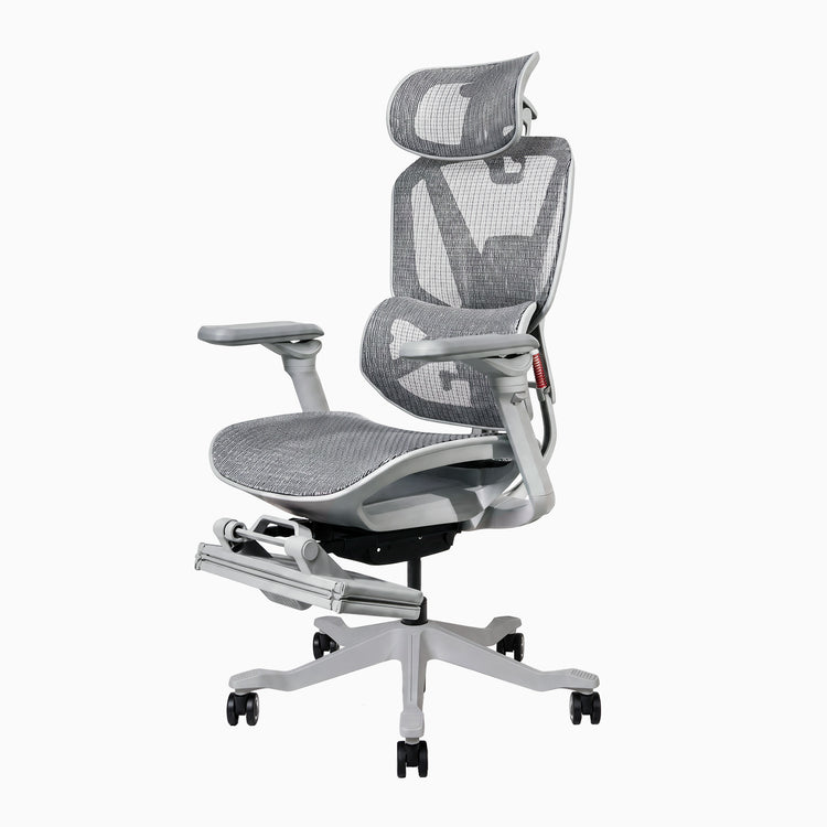 Desky contourra ergonomic office chair with foot rest