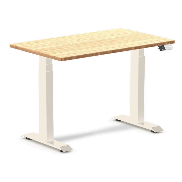 Desky Dual Mini Bamboo Sit Stand Desk Bamboo / 1000x600mm / Wheat