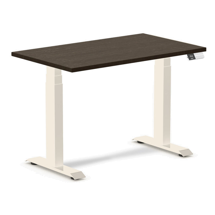 Desky Dual Mini Bamboo Sit Stand Desk Dark Bamboo / 1000x600mm / Wheat