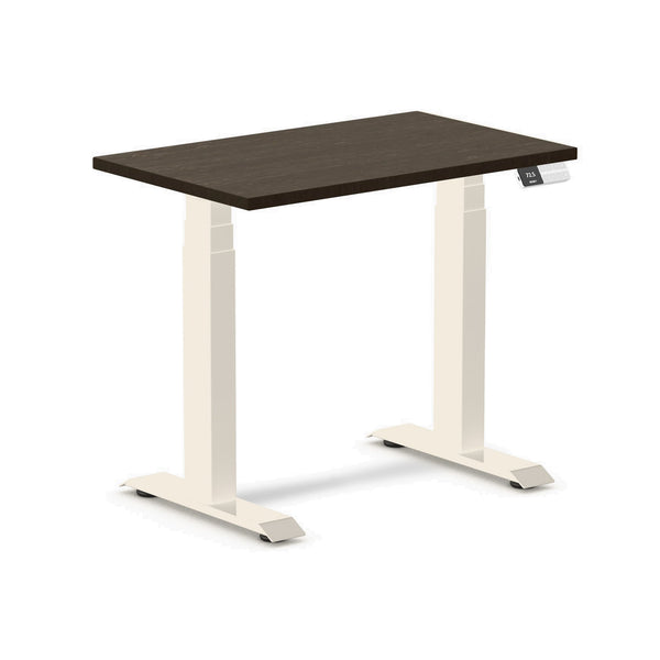 Desky Dual Mini Bamboo Sit Stand Desk Dark Bamboo / 800x500mm / Wheat