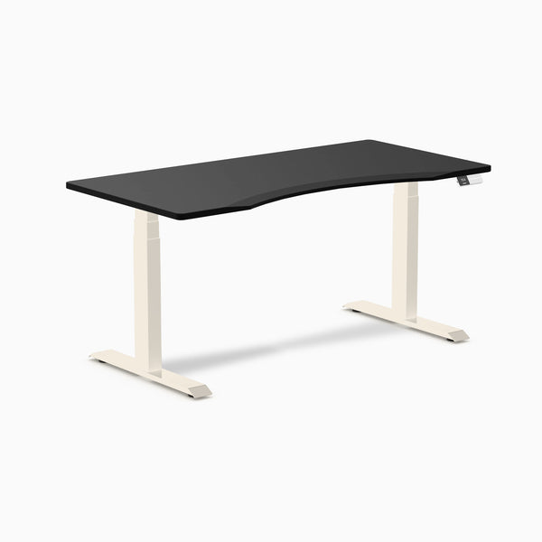 Desky Alpha Dual Sit Stand Gaming Desk, Wheat frame