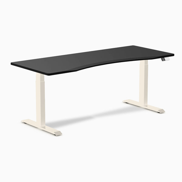Desky Alpha Dual Sit Stand Gaming Desk, Wheat frame