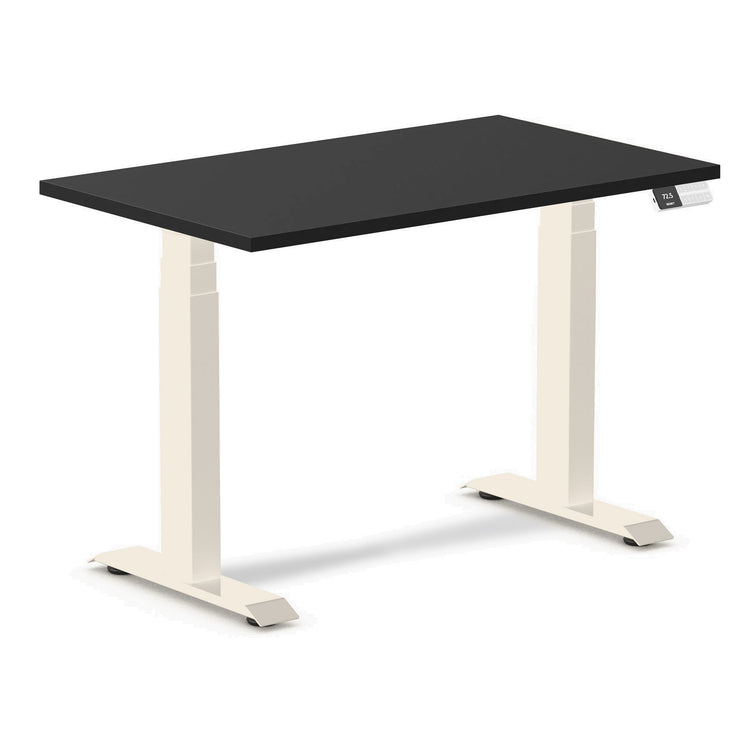 Desky Dual Mini Sit Stand Desk Black / 1000x600mm / Wheat
