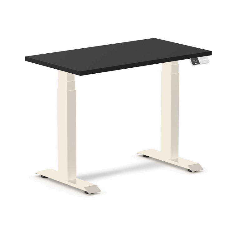 Desky Dual Mini Sit Stand Desk Black / 900x500mm / Wheat