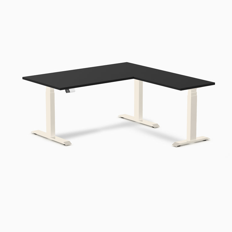 Desky Eco L-Shape Melamine Sit Stand Desk