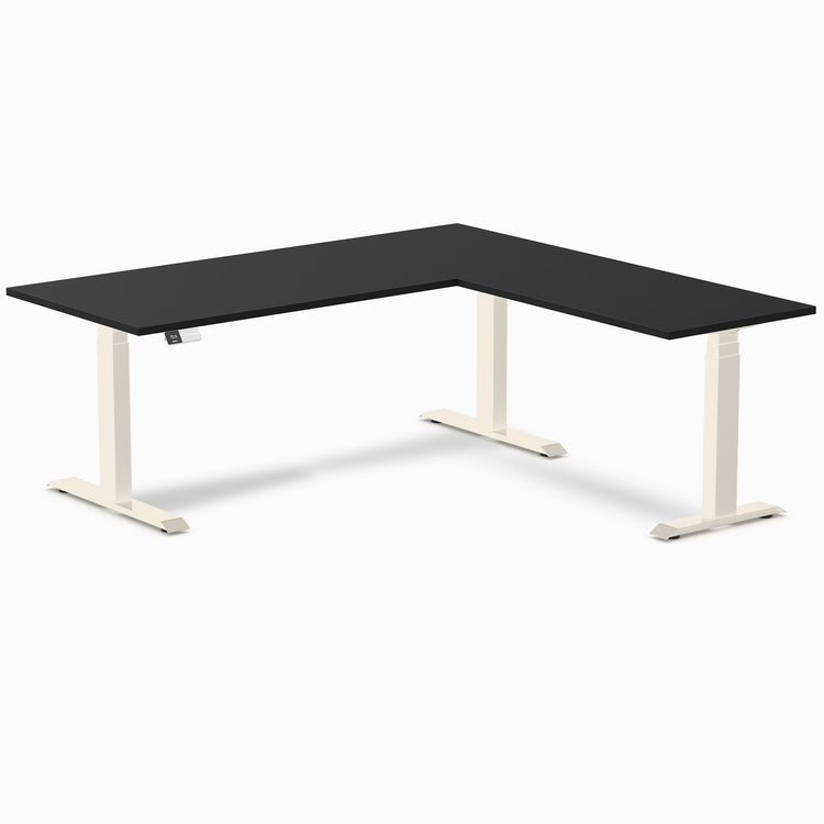 Desky Eco L-Shape Melamine Sit Stand Desk