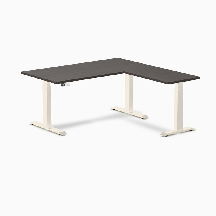 Desky Eco L-Shape Melamine Sit Stand Desk