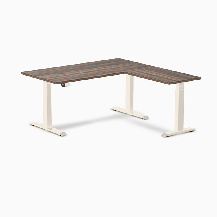 Desky Eco L-Shape Melamine Sit Stand Desk