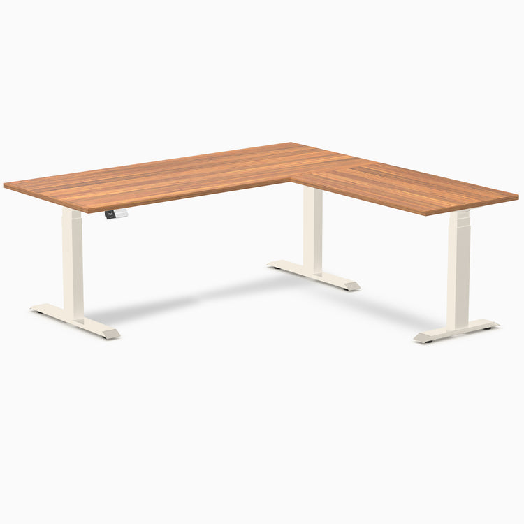 Desky Eco L-Shape Melamine Sit Stand Desk