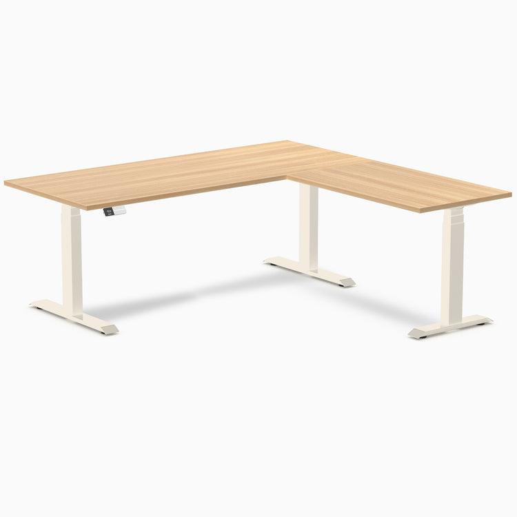 Desky Eco L-Shape Melamine Sit Stand Desk