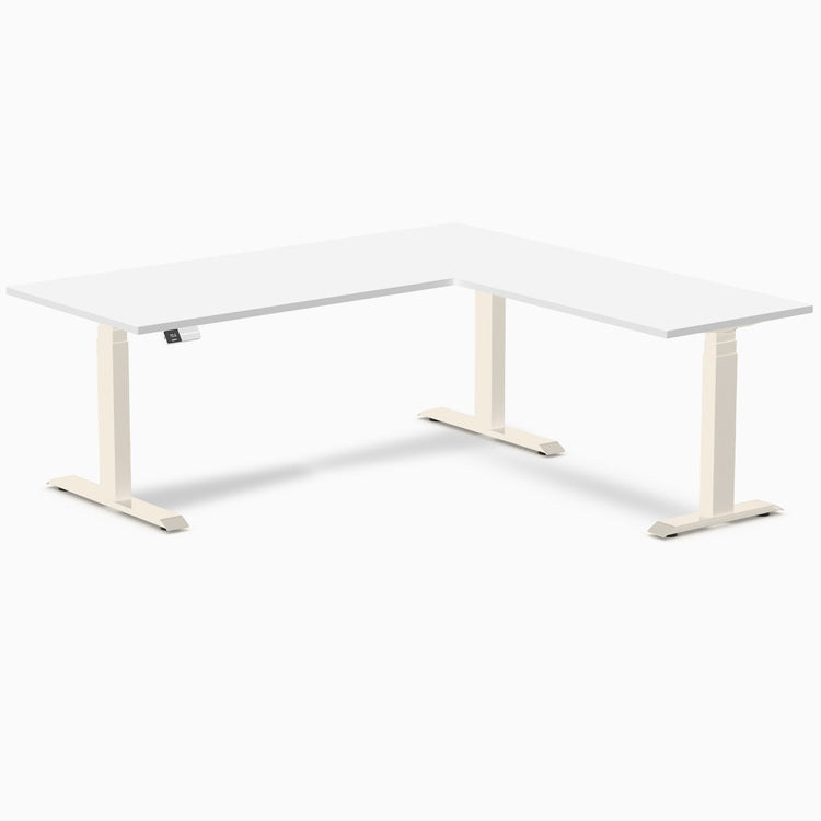 Desky Eco L-Shape Melamine Sit Stand Desk