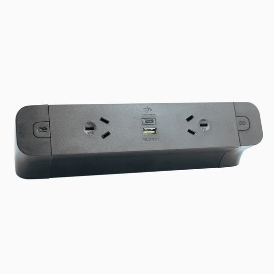 Elsafe Pace Desktop Power Rail Black -Desky®