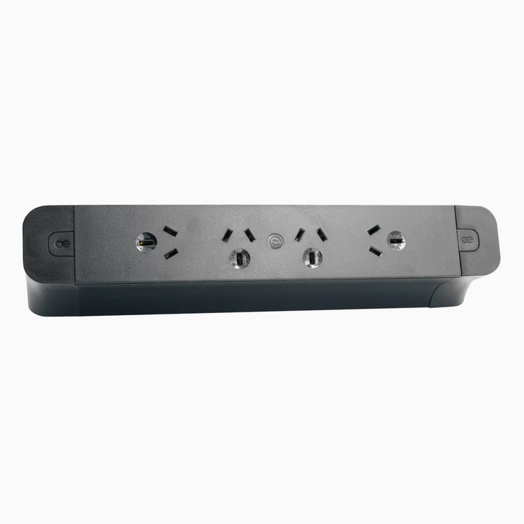 Elsafe Pace Desktop Power Rail Black 4 power -Desky®