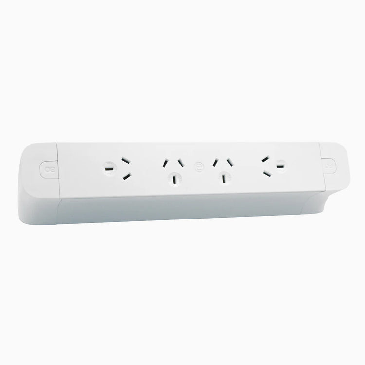 Elsafe Pace Desktop Power Rail White 4 power -Desky®