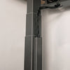 Black magnetic cable management on desk frame