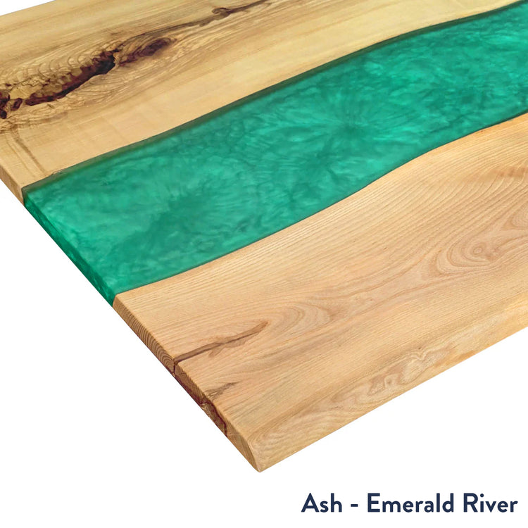 Hardwood resin ash emerald river desktop