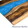 Hardwood resin pheasantwood blue river desktop