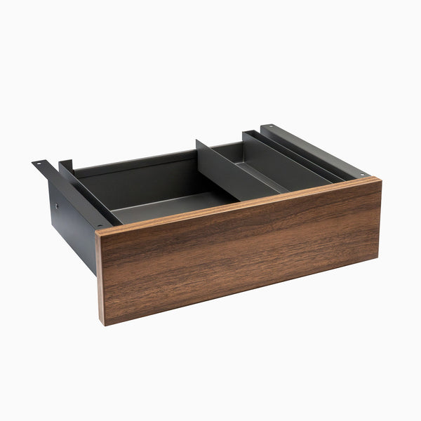 Desky Minimal Under Desk Drawer - Jarrah Legno Melamine Space Grey Frame