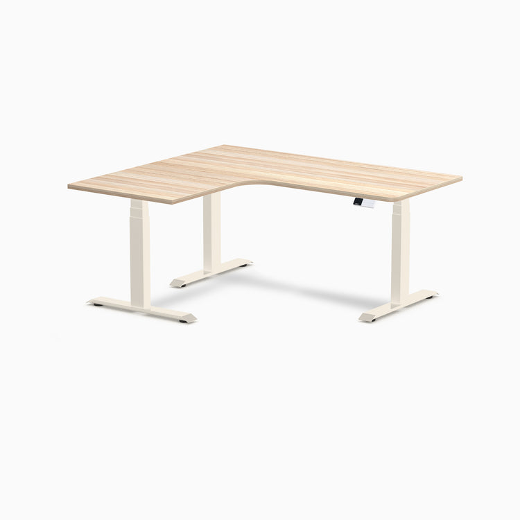Desky L-Shape Melamine Sit Stand Desk
