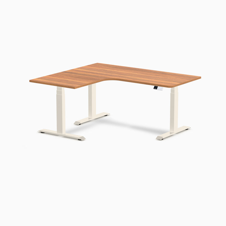 Desky L-Shape Melamine Sit Stand Desk