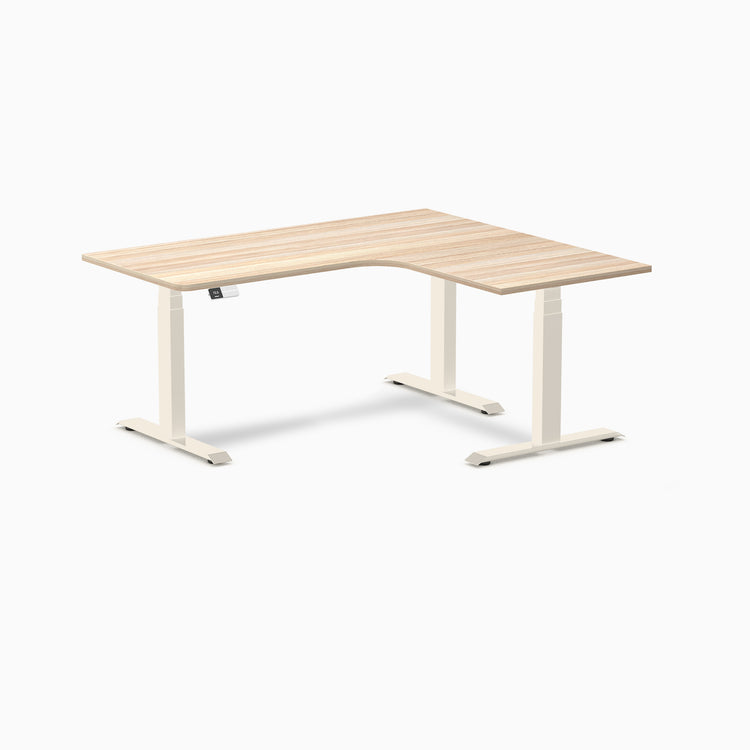 Desky L-Shape Melamine Sit Stand Desk