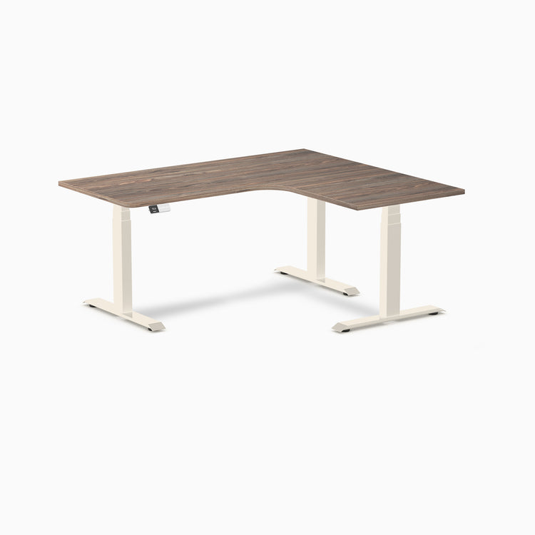 Desky L-Shape Melamine Sit Stand Desk