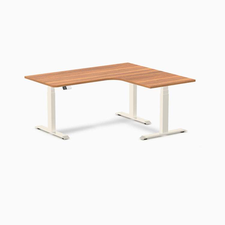 Desky L-Shape Melamine Sit Stand Desk