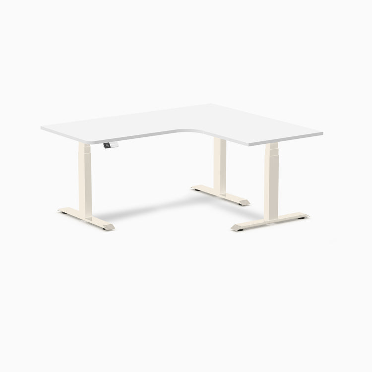 Desky L-Shape Melamine Sit Stand Desk
