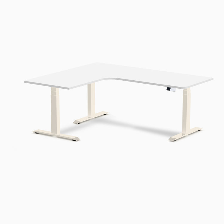 Desky L-Shape Melamine Sit Stand Desk
