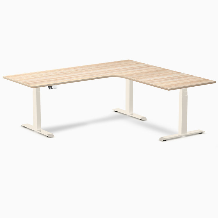 Desky L-Shape Melamine Sit Stand Desk